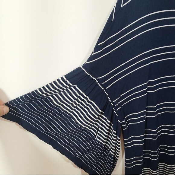 Sophie Max Blue White Striped Top - Picture 8 of 9